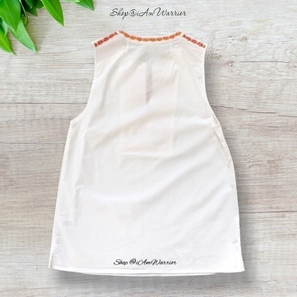 J.Crew embroidered tassel tie sleeveless top *shop@iamwarrior - Picture 5 of 9